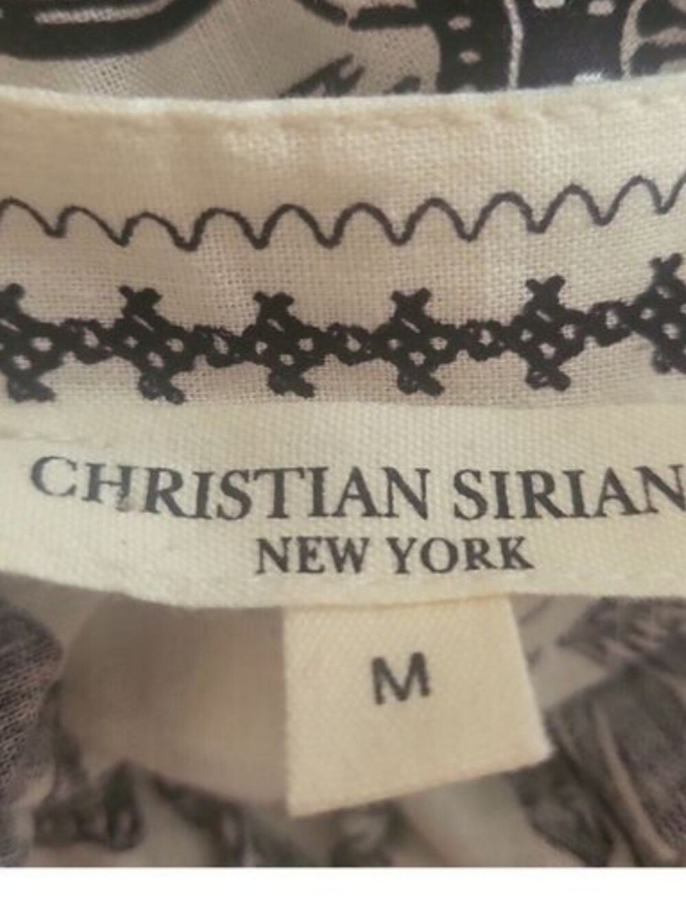 Christian Siriano New York Floral Linen Crochet Blouse – Medium - Picture 7 of 8